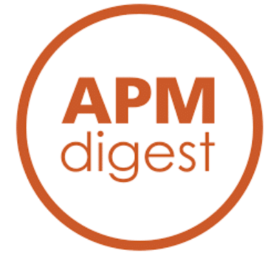 Apm Digest logo on a white background featuring Application Performance Management.