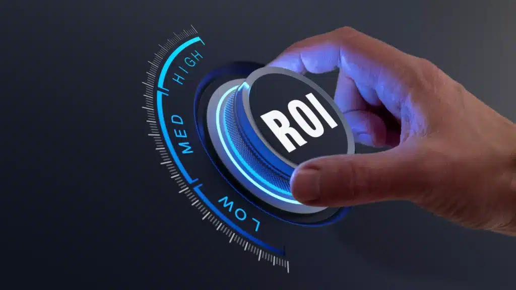 A person pressing a button with the word roi on it.