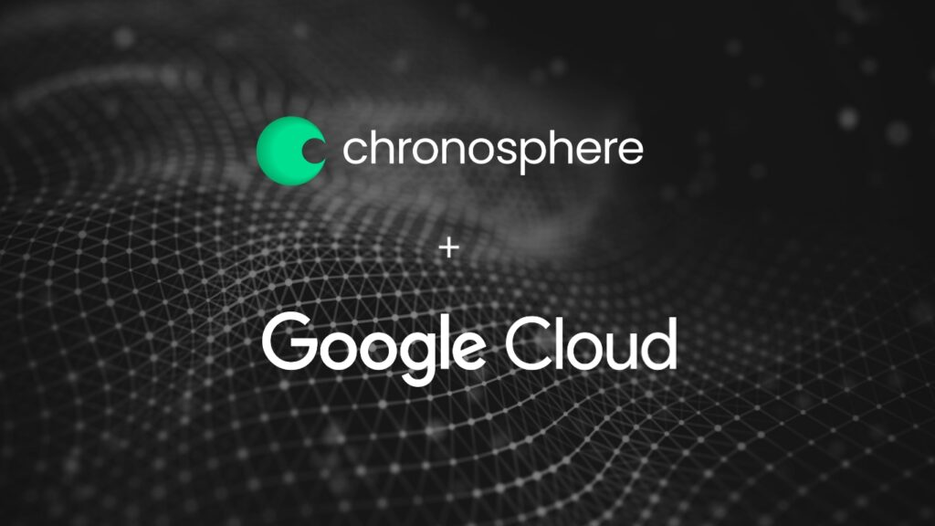 Google Cloud logo on a black background.