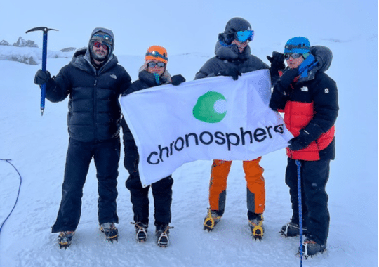Chronosphere team mountain climbing