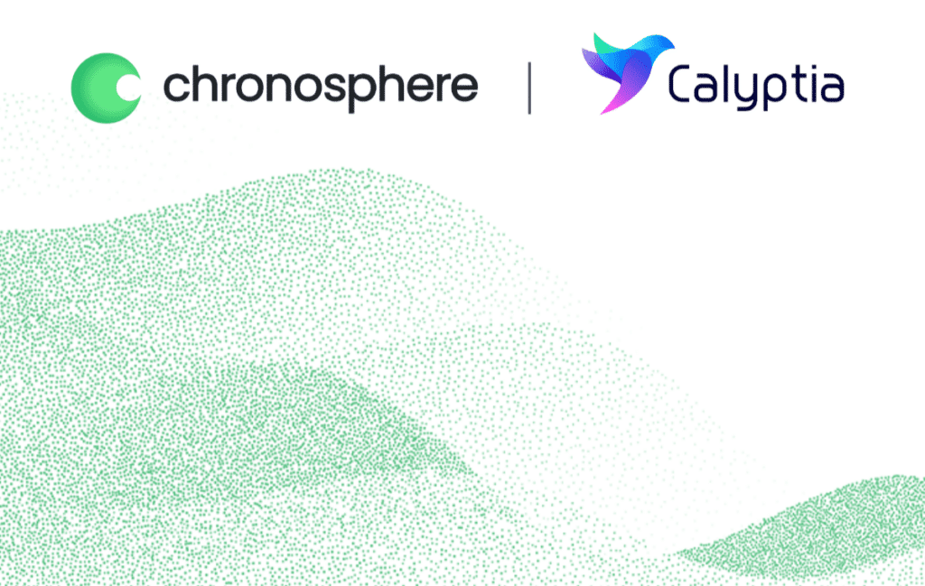 A logo featuring the words Chronosphere and Callita.