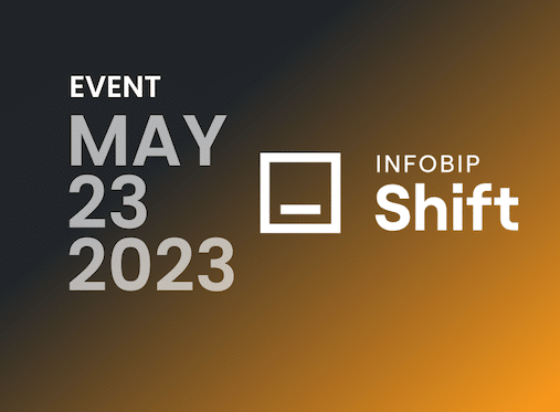 The Infobip Shift Conference logo for the event in May.