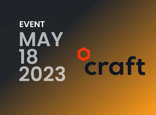 The logo for the craft conference event on May 18, 2023.