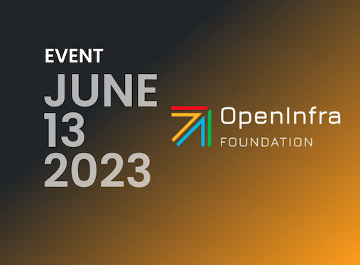 The tradeshow logo for the OpenInfra Summit in June.