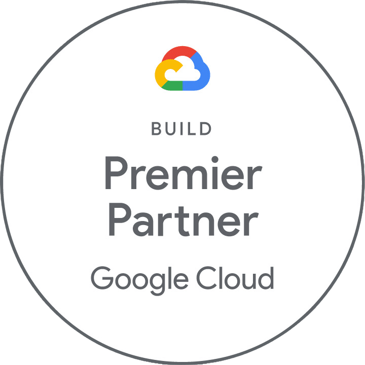 Logo of a google cloud premier partner.